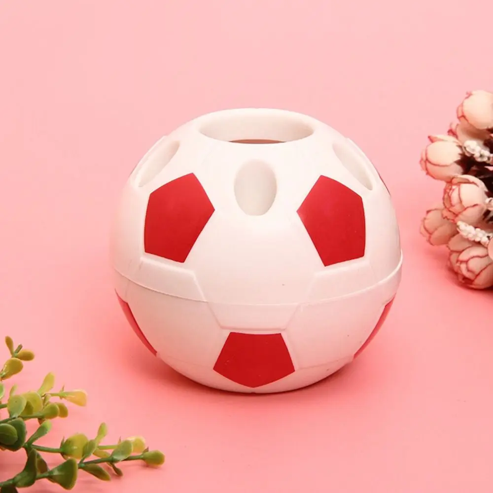 Soccer Shape Tool Supplies Pen Pencil Holder Football Shape Toothbrush Holder Desktop Rack Table Home Decoration Student Gifts