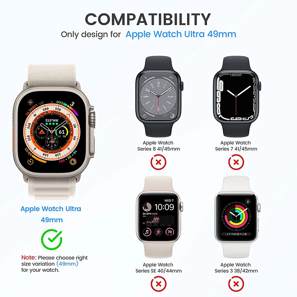 Watch Cover For Apple Watch Ultra 49mm Hard PC Protective Case Hollow Frame Bumper for iwatch Series Ultra 2 Accessories