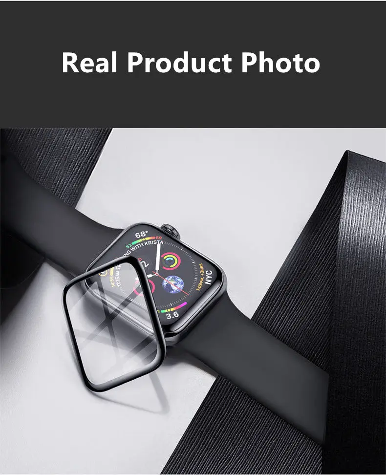Soft Glass For Apple Watch Screen Protector 44mm 45mm 41mm 38mm 42 9D HD Full Film iWatch series 6 5 3 8 7 9 se 40mm Accessories