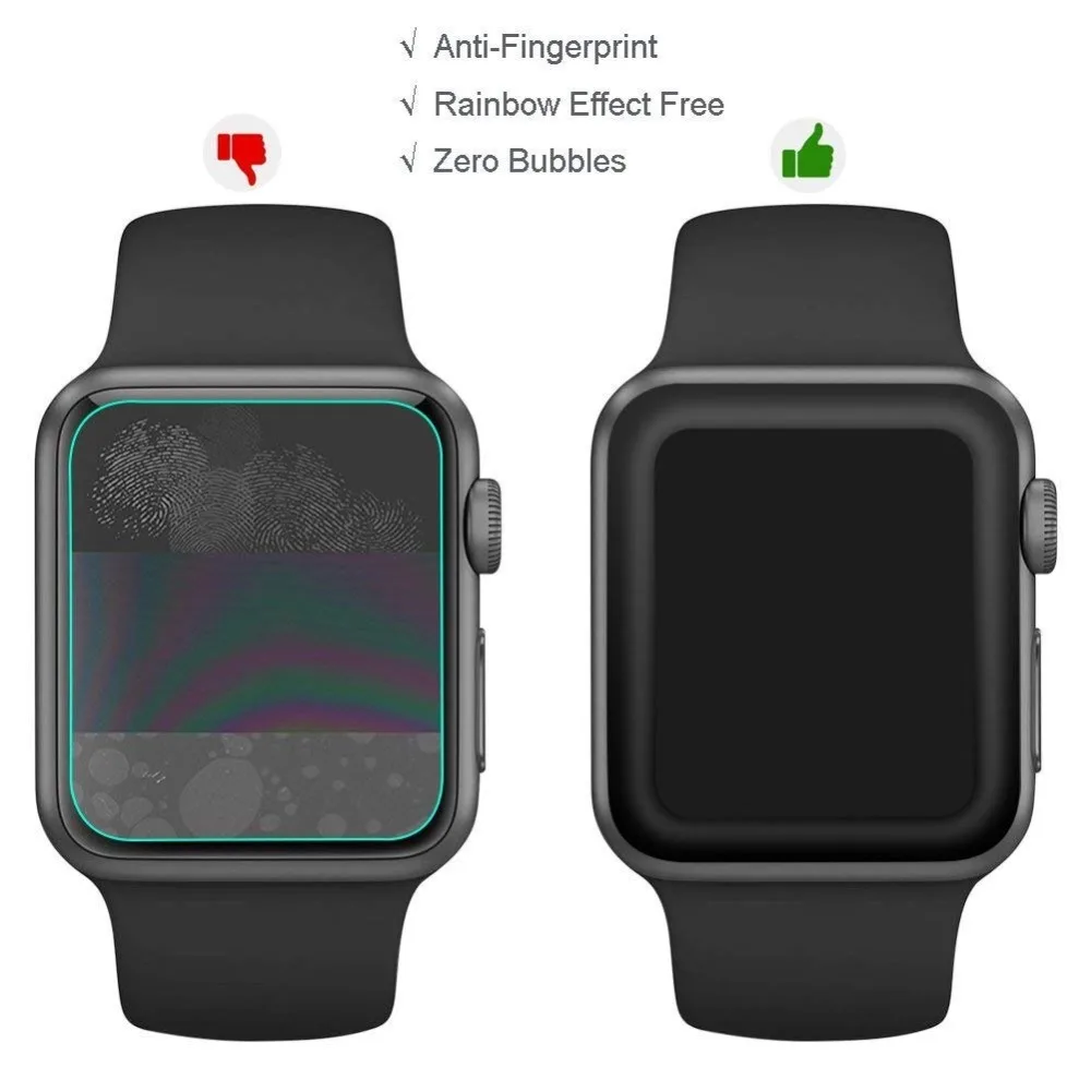 Soft Glass For Apple Watch Screen Protector 44mm 45mm 41mm 38mm 42 9D HD Full Film iWatch series 6 5 3 8 7 9 se 40mm Accessories