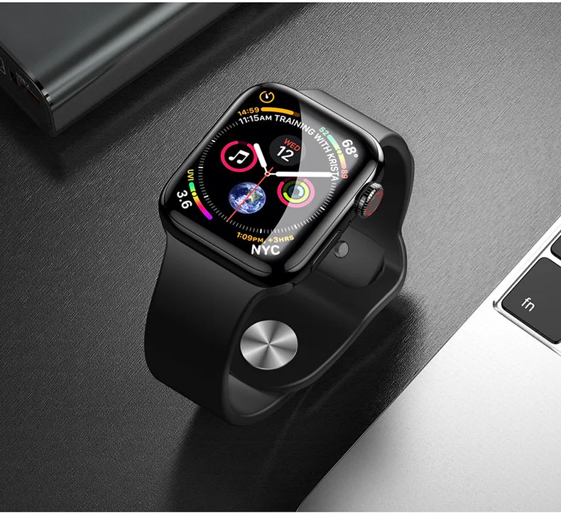 Soft Glass For Apple Watch Screen Protector 44mm 45mm 41mm 38mm 42 9D HD Full Film iWatch series 6 5 3 8 7 9 se 40mm Accessories