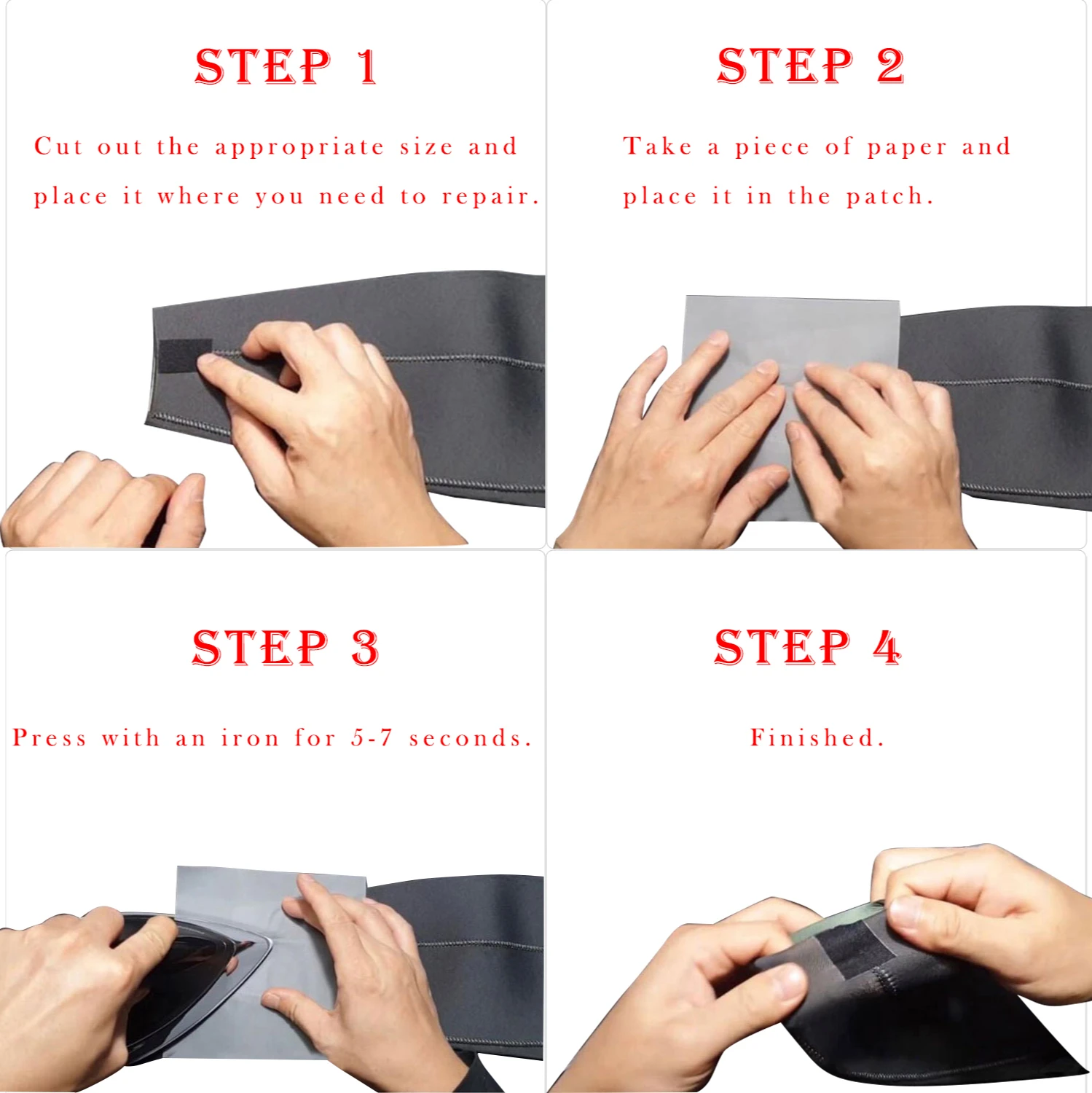 Waterproof Iron-on Seam Sealing Repair Tape for Clothing, Neoprene Wetsuit Wader Rain Jacket Pants Ski Suit