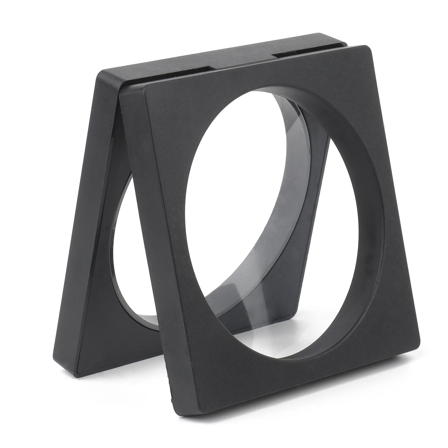 3D Floating Frame PE Film Jewelry Gemstone Storage Box Free Floating Bracket Frame Membrane Ring Earring Necklace Display Case