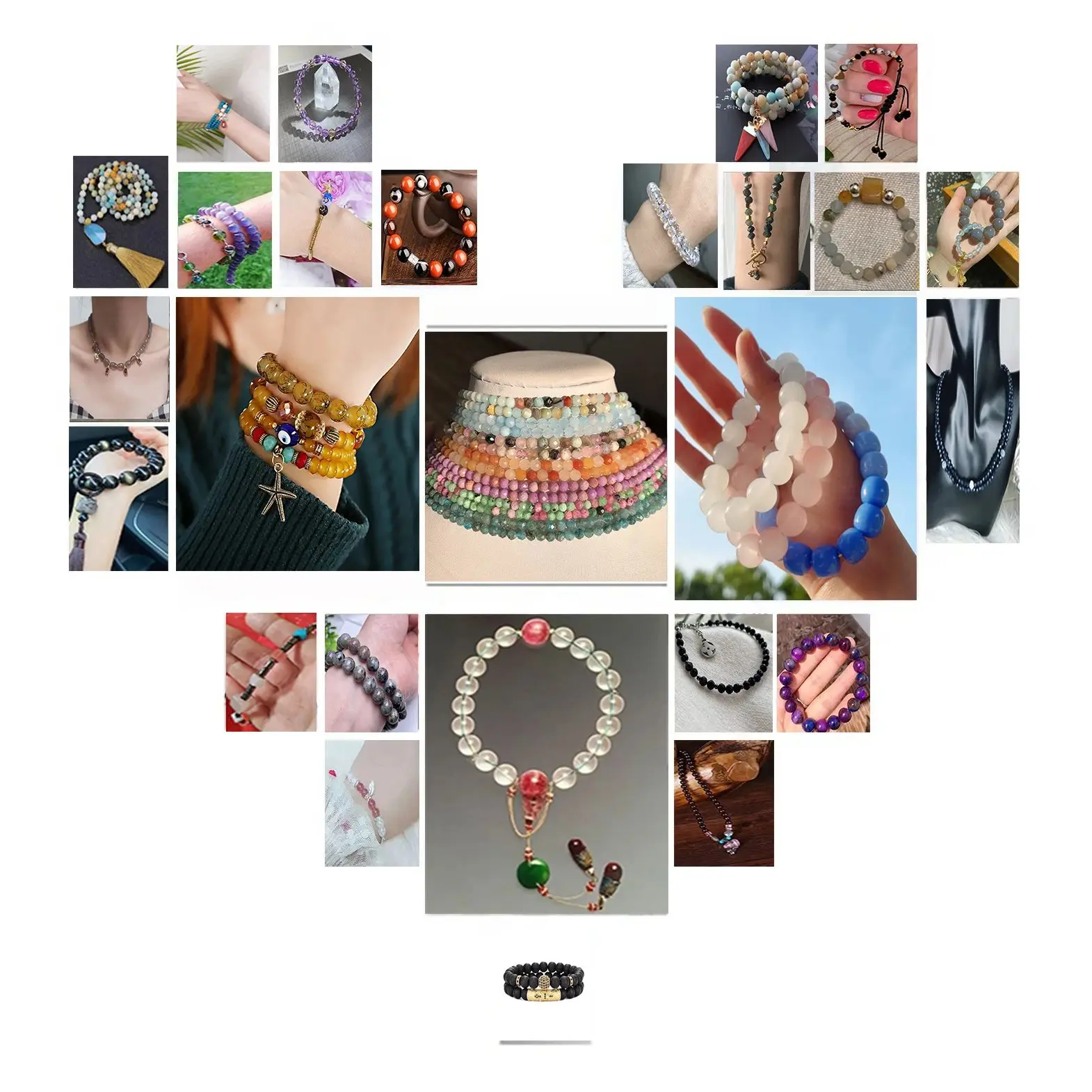 3D Floating Frame PE Film Jewelry Gemstone Storage Box Free Floating Bracket Frame Membrane Ring Earring Necklace Display Case