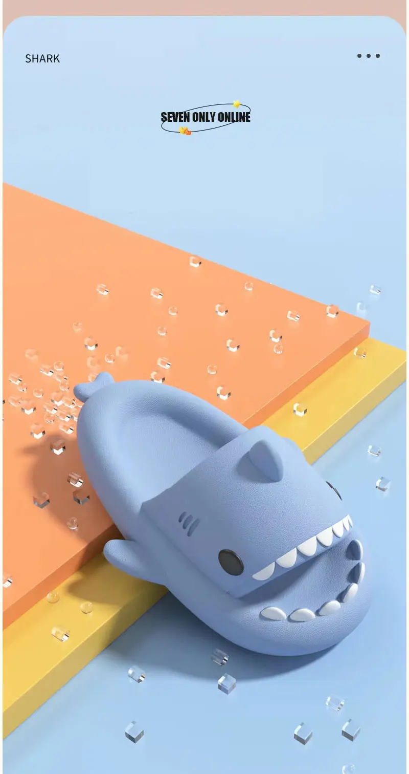 Kids Shoes Slippers Shark Flip Flops Soft Sole Cartoon Slipper Women Man Bathroom Sandal EVA Non-slip Children Shoes Sandals