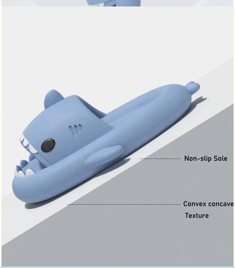 Kids Shoes Slippers Shark Flip Flops Soft Sole Cartoon Slipper Women Man Bathroom Sandal EVA Non-slip Children Shoes Sandals