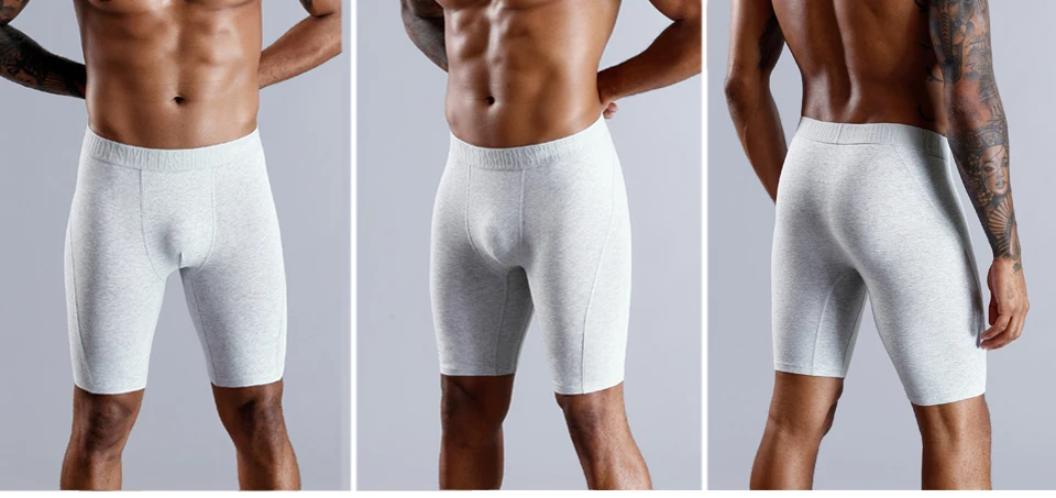 2023 New Style Cotton Boxer Long Leg Underwear For Man Shorts Big Size And Panties Homme Luxury Brand Boxerhomme Underpants