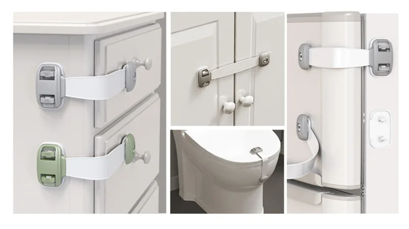 3pcs/lot Children Security Protector Baby Care Multi-function Child Baby Safety Lock Cupboard Cabinet Door Drawer Safety Locks
