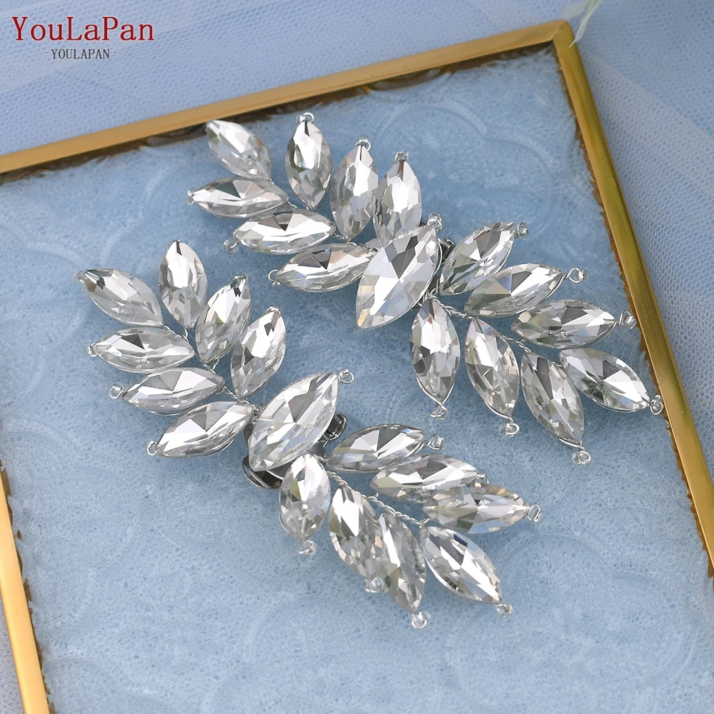 YouLaPan X31 Red Rhinestone Shoes Clips Bridal High Heel Shoe Ornaments Jewelry Wedding Shoes Decoration Clip DIY Accessories