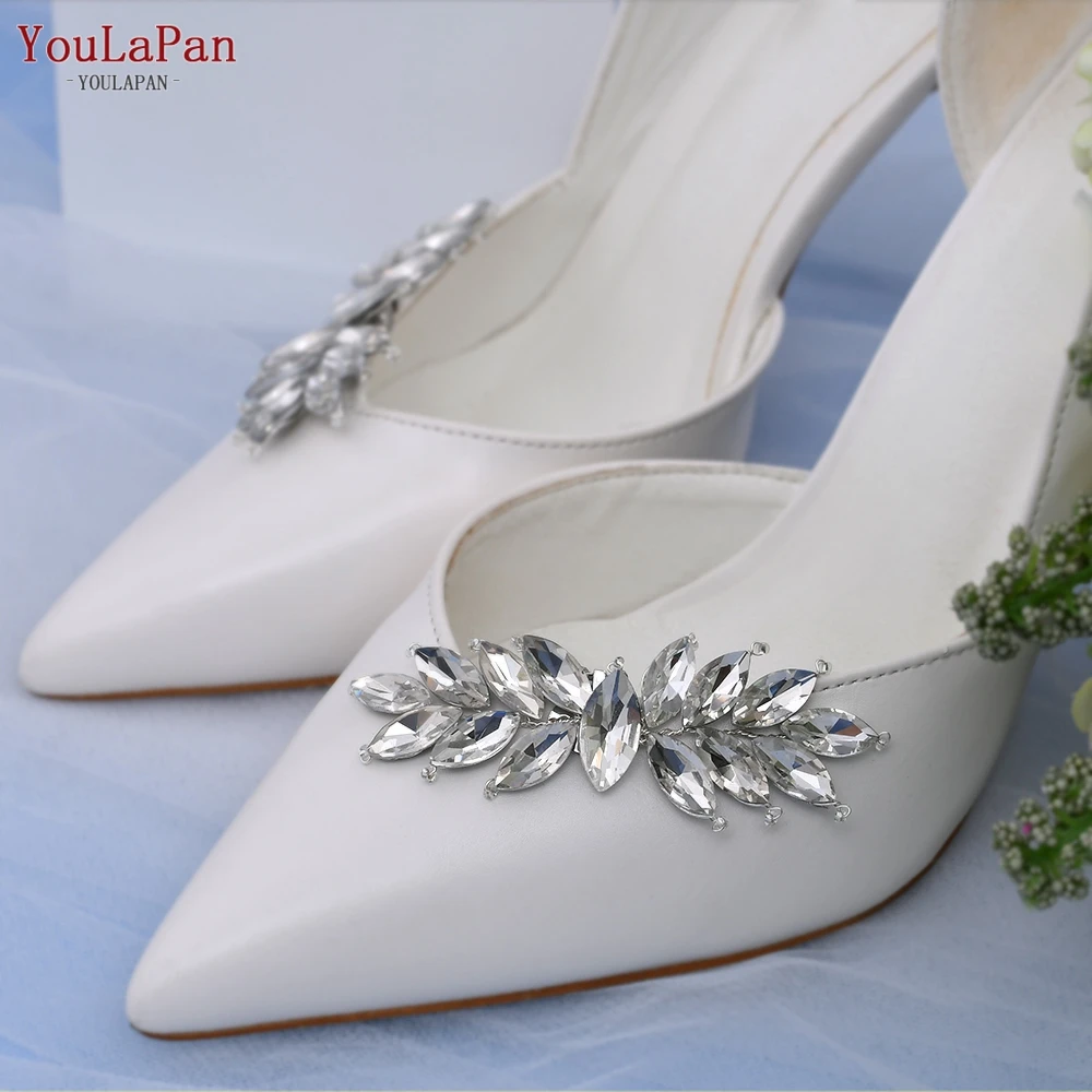 YouLaPan X31 Red Rhinestone Shoes Clips Bridal High Heel Shoe Ornaments Jewelry Wedding Shoes Decoration Clip DIY Accessories