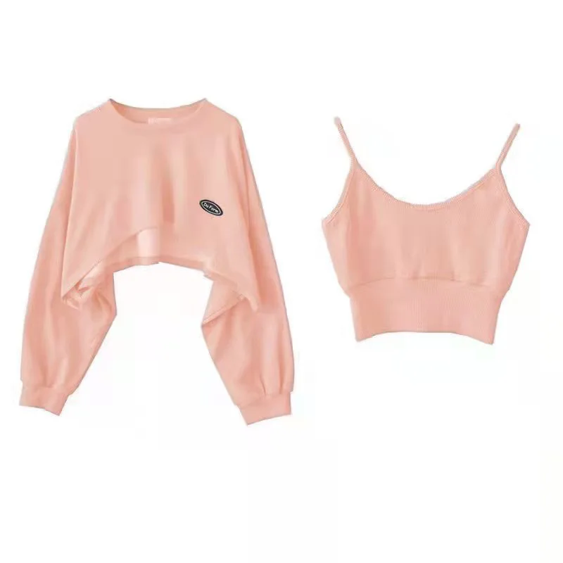 New Women Solid Color O-neck Long Sleeve Hoodie Sweatshirt Fashion Ladies Streetwear Slouch Pullover Jumper Tops