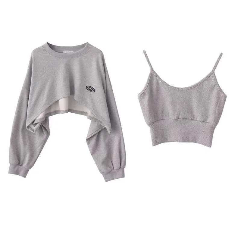 New Women Solid Color O-neck Long Sleeve Hoodie Sweatshirt Fashion Ladies Streetwear Slouch Pullover Jumper Tops