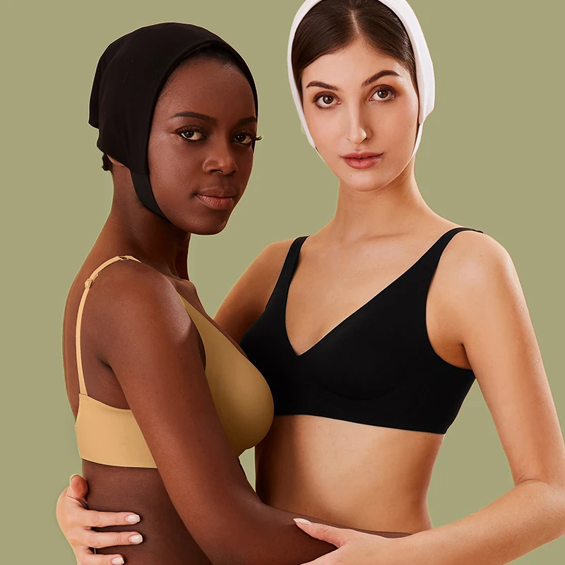 Women Latex Bra Seamless Underwear Sexy Brassieres Woman's Wireless Bras Soft Female Intimates Lingerie Plus Size Bralette S-XL