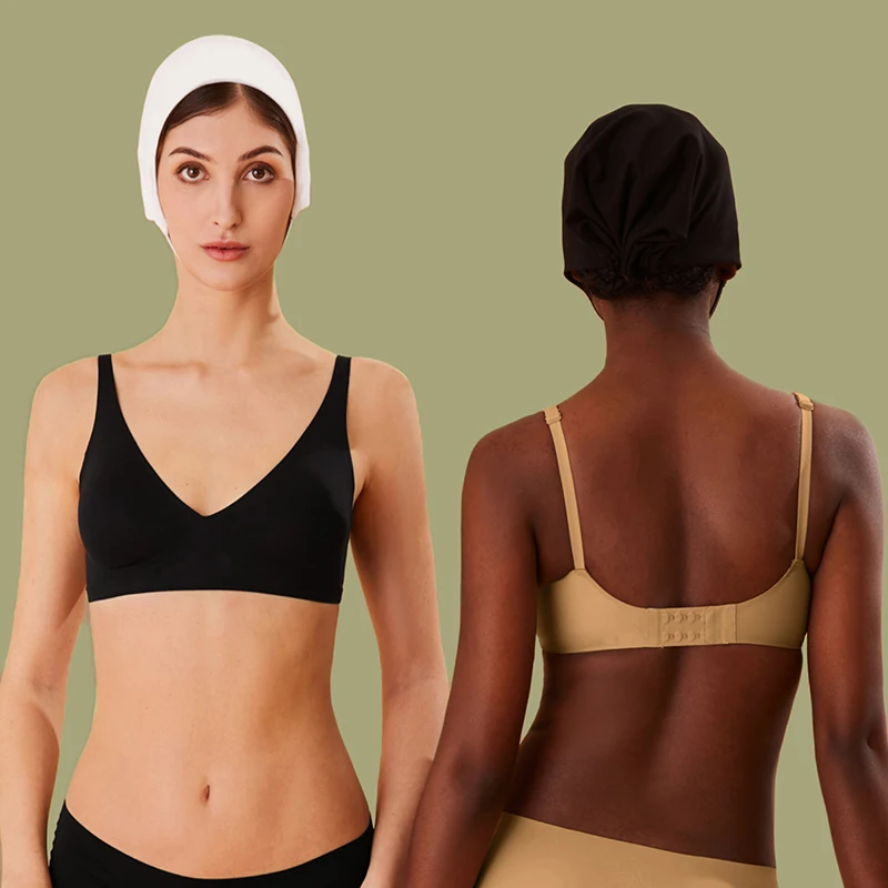 Women Latex Bra Seamless Underwear Sexy Brassieres Woman's Wireless Bras Soft Female Intimates Lingerie Plus Size Bralette S-XL