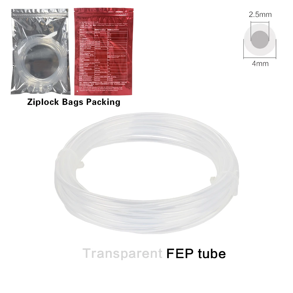 for Bambu Lab P1P AMS A1 mini 3D Printer PTFE Tube Teflonto Pipe Bowden Extruder 1.75mm ID2.5mm OD4mm Bambulab Filament Parts