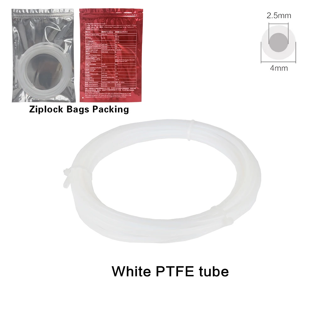 for Bambu Lab P1P AMS A1 mini 3D Printer PTFE Tube Teflonto Pipe Bowden Extruder 1.75mm ID2.5mm OD4mm Bambulab Filament Parts