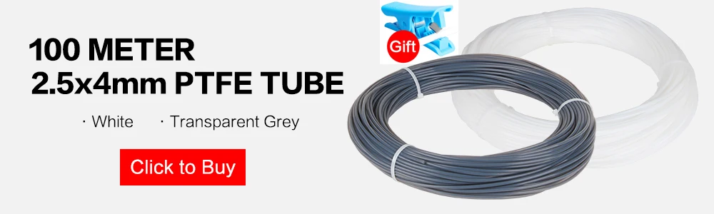 for Bambu Lab P1P AMS A1 mini 3D Printer PTFE Tube Teflonto Pipe Bowden Extruder 1.75mm ID2.5mm OD4mm Bambulab Filament Parts