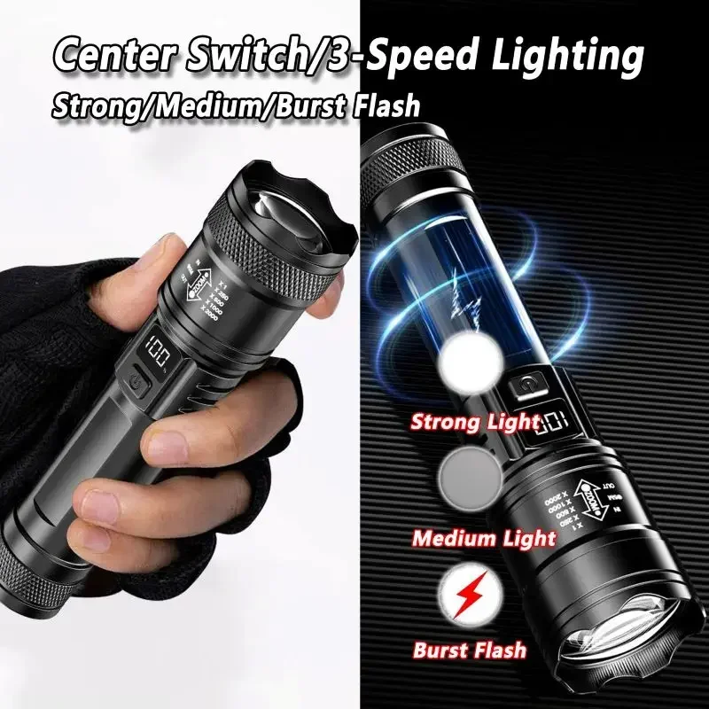 Strong Light Headlamp Portable LED Sensor Headlamp USB Rechargeable Head Flashlight Outdoor Camping Fishing Emergency Lantern