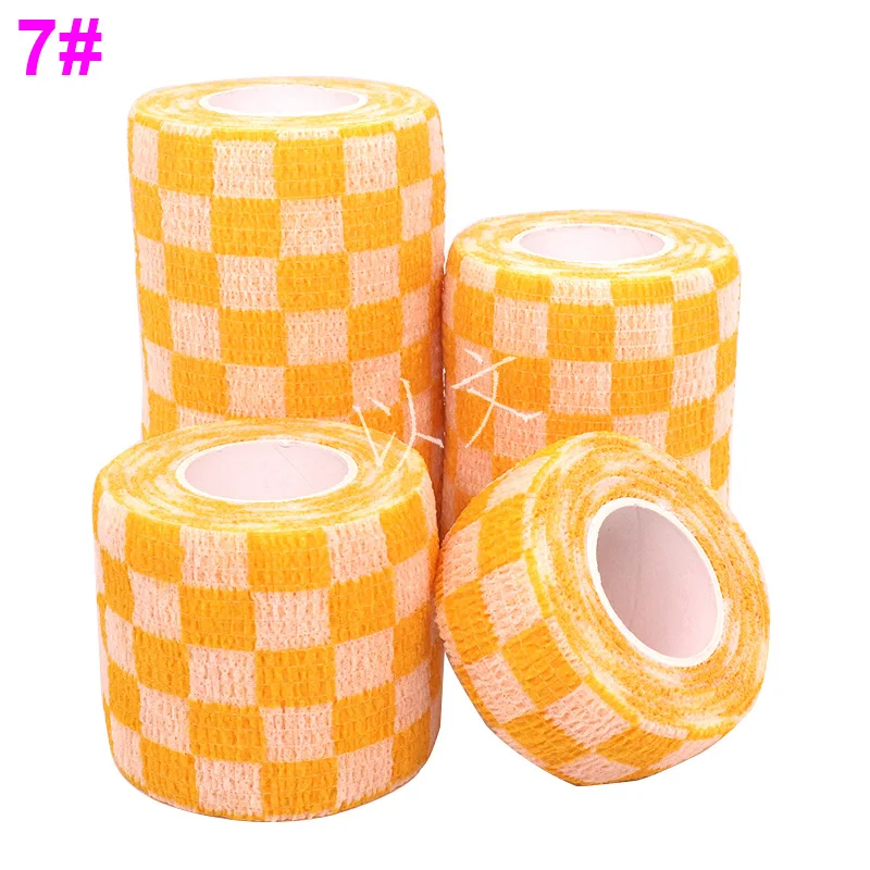 1 Pcs Printed Self Adhesive Elastic Bandage 4.8m Colorful Sports Wrap Tape for Finger Joint Knee First Aid Kit Pet Tape