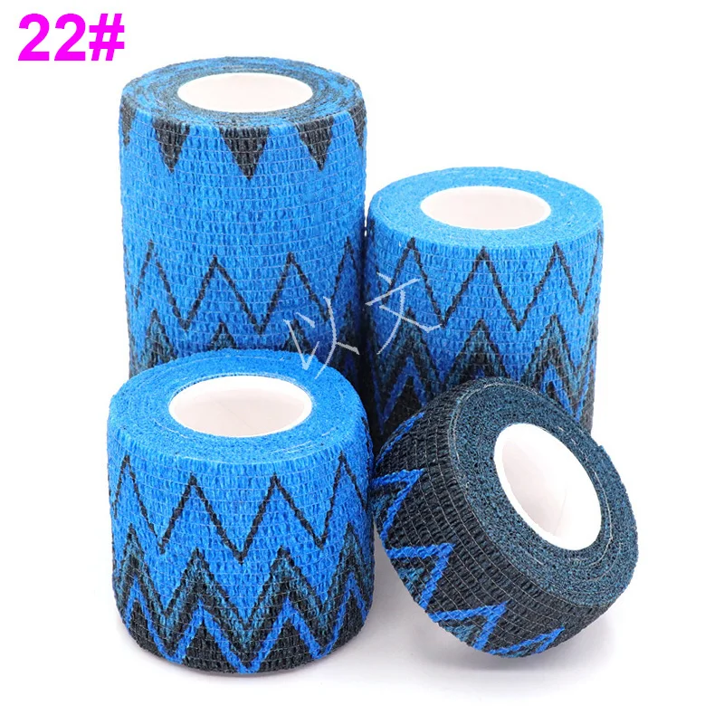 1 Pcs Printed Self Adhesive Elastic Bandage 4.8m Colorful Sports Wrap Tape for Finger Joint Knee First Aid Kit Pet Tape