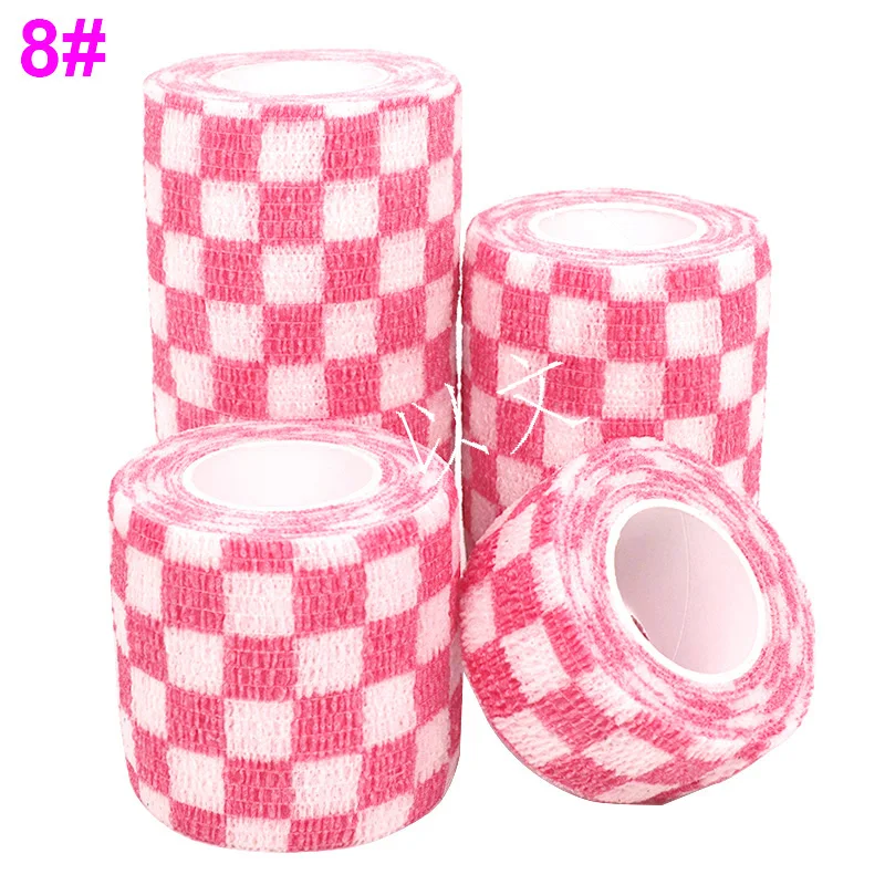 1 Pcs Printed Self Adhesive Elastic Bandage 4.8m Colorful Sports Wrap Tape for Finger Joint Knee First Aid Kit Pet Tape