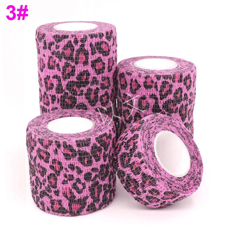 1 Pcs Printed Self Adhesive Elastic Bandage 4.8m Colorful Sports Wrap Tape for Finger Joint Knee First Aid Kit Pet Tape