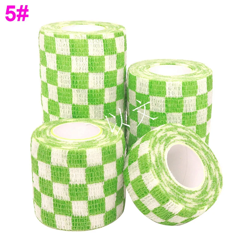 1 Pcs Printed Self Adhesive Elastic Bandage 4.8m Colorful Sports Wrap Tape for Finger Joint Knee First Aid Kit Pet Tape