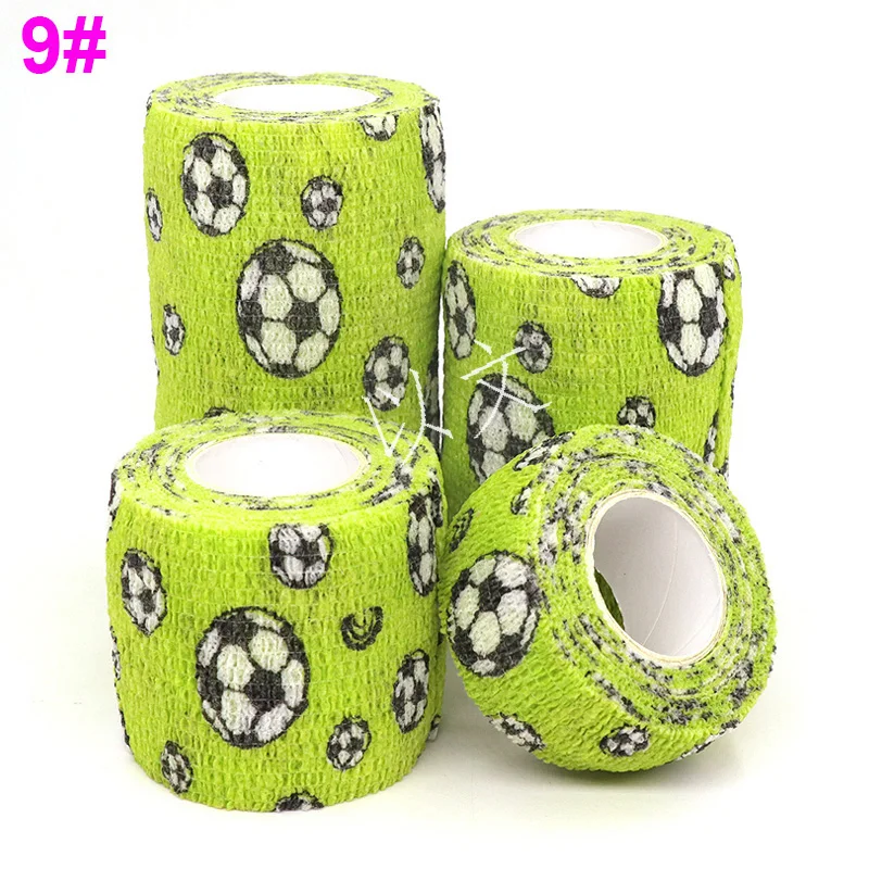 1 Pcs Printed Self Adhesive Elastic Bandage 4.8m Colorful Sports Wrap Tape for Finger Joint Knee First Aid Kit Pet Tape