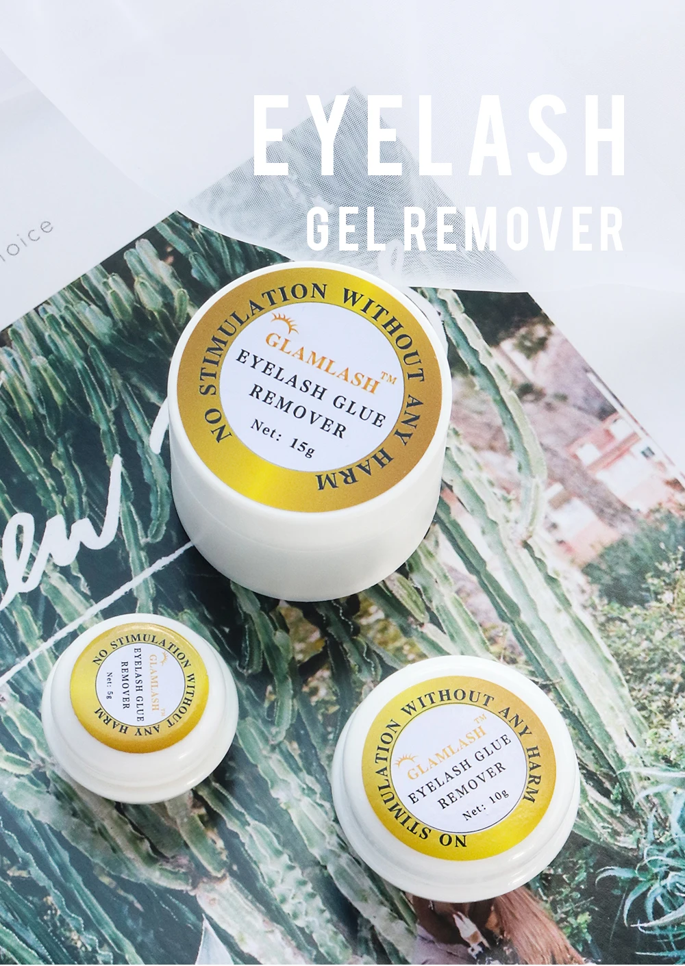 GLAMLASH 5/10/15g Eyelash Extension Glue Remover False Eye Lashes Makeup Removers Tool False Lash Glue Remover