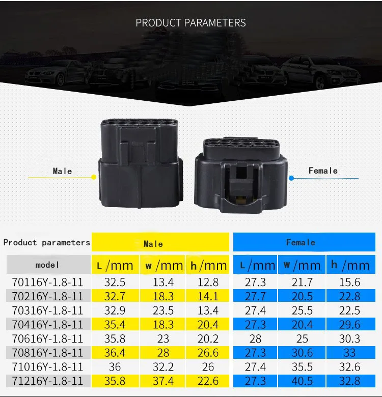 1.8mm 1/2/3/4/6/8/10/12/16Pin Connector Automotive Waterproof Electrical Wire Plug Oxygen Sensor Car Connector Male Female
