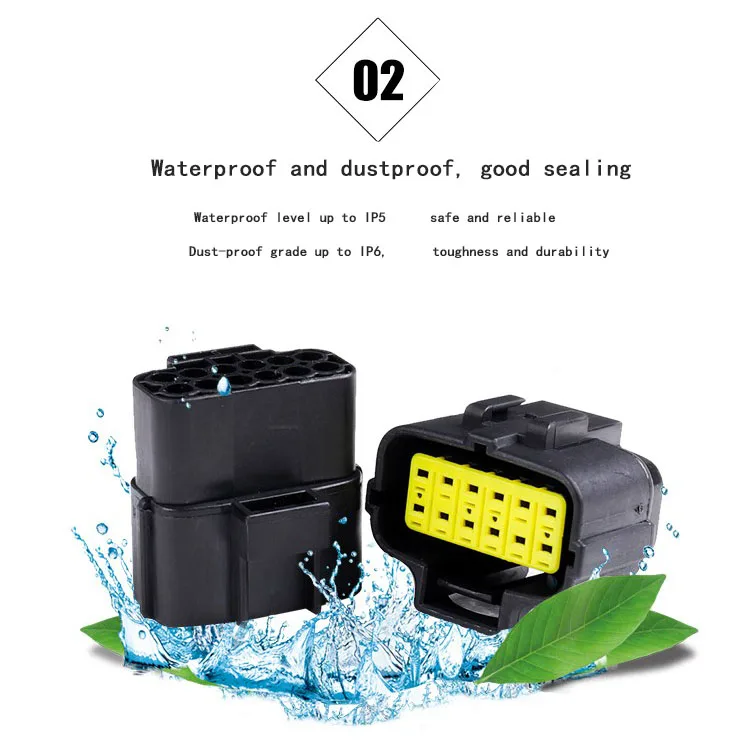 1.8mm 1/2/3/4/6/8/10/12/16Pin Connector Automotive Waterproof Electrical Wire Plug Oxygen Sensor Car Connector Male Female