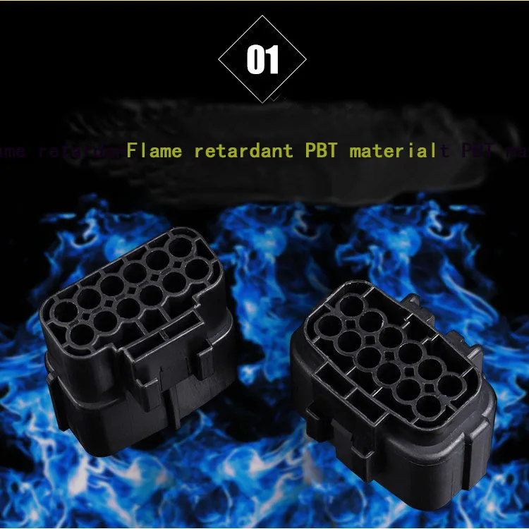 1.8mm 1/2/3/4/6/8/10/12/16Pin Connector Automotive Waterproof Electrical Wire Plug Oxygen Sensor Car Connector Male Female