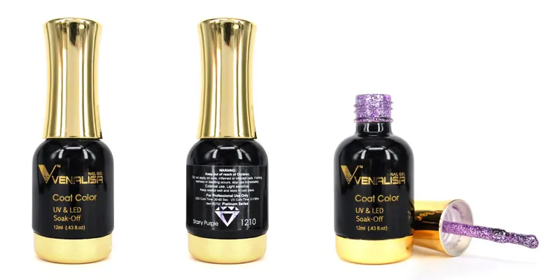 Venalisa 12ml TPO FREE Diamond Top Coat Supply Nail Art Enamel Gel Nail Polish Shining Glitter Sequin Starry Platinum Paint Gel