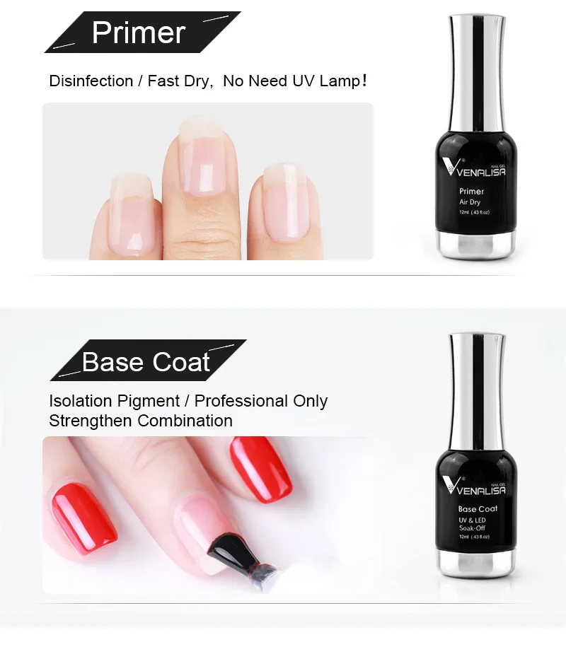 Venalisa 12ml TPO FREE Diamond Top Coat Supply Nail Art Enamel Gel Nail Polish Shining Glitter Sequin Starry Platinum Paint Gel