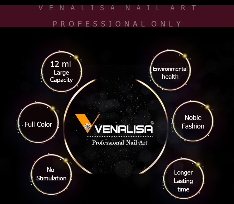 Venalisa 12ml TPO FREE Diamond Top Coat Supply Nail Art Enamel Gel Nail Polish Shining Glitter Sequin Starry Platinum Paint Gel