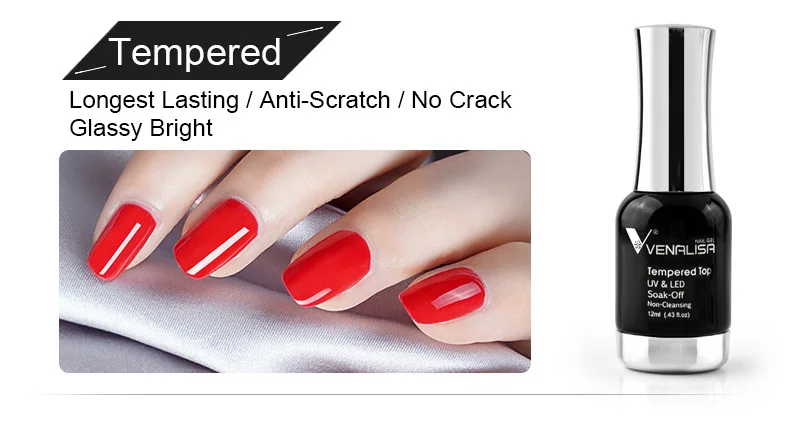 Venalisa 12ml TPO FREE Diamond Top Coat Supply Nail Art Enamel Gel Nail Polish Shining Glitter Sequin Starry Platinum Paint Gel