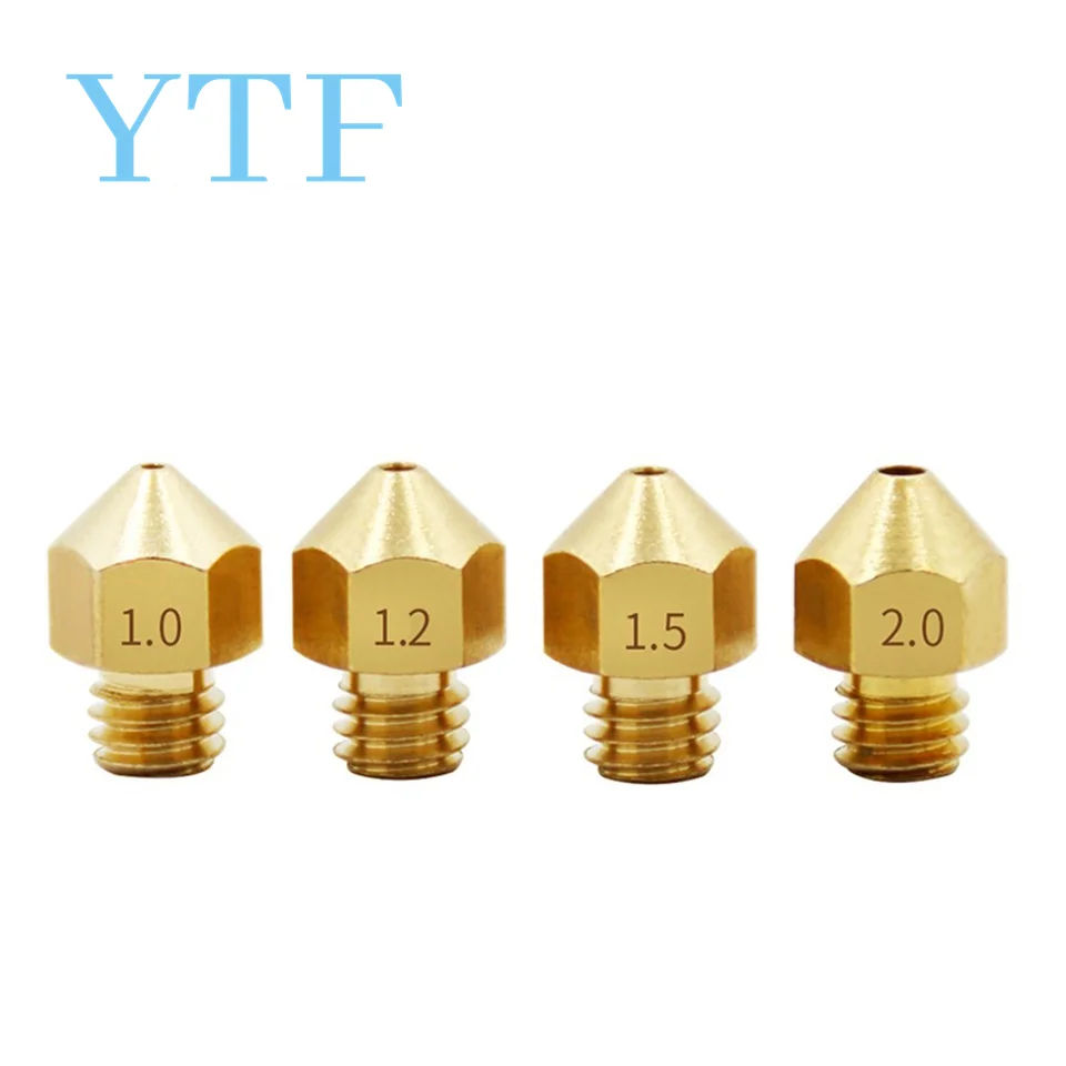 3D Printer MK8 Brass Large Diameter Nozzle DIY Kit Spray Extrusion Head 1.0 1.2 1.5mm 1.75/3mm Accessories