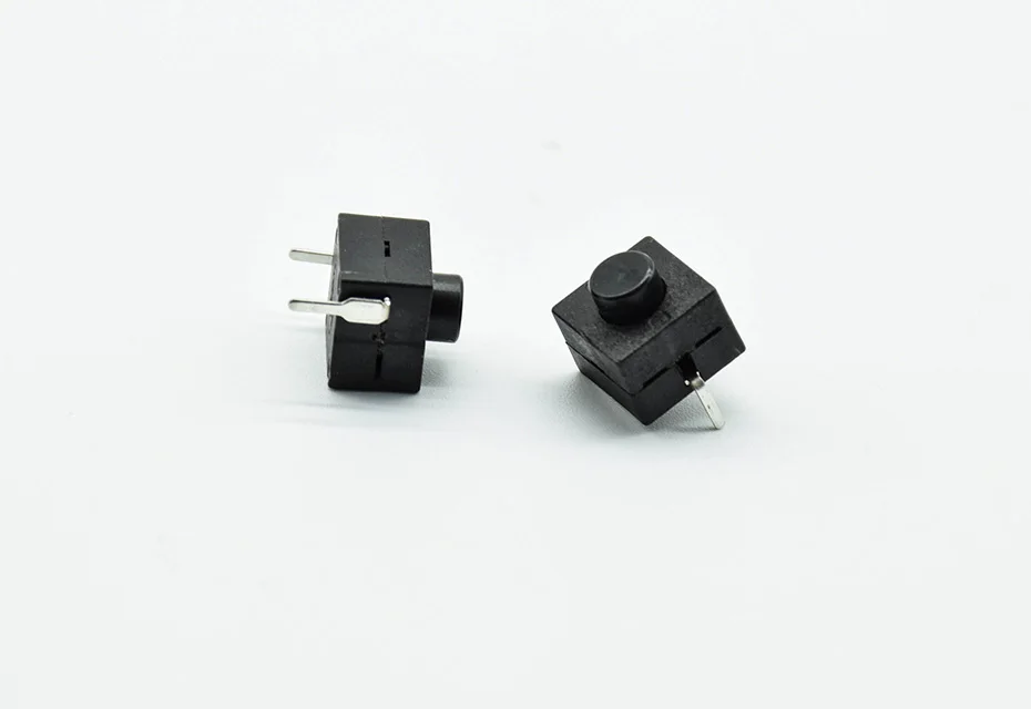 5pcs red/black Small micro self locking switch 8*8*8.4 wit 2 feet with lock light touch switch button switch L068-A DC30V1A