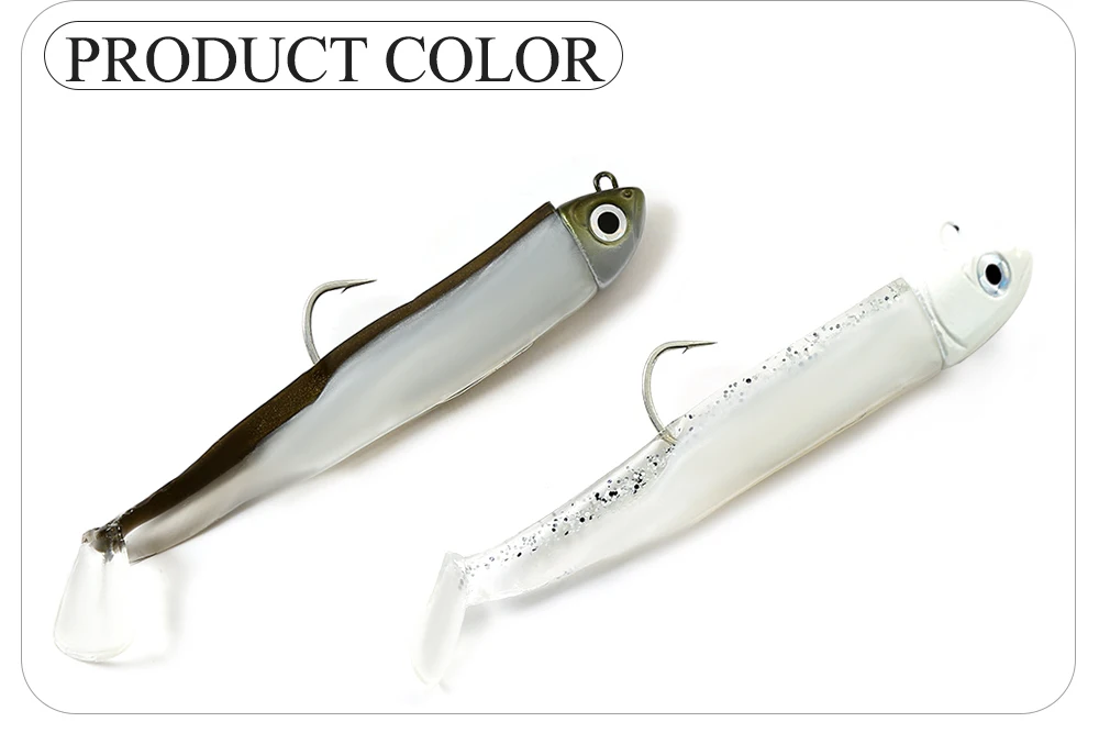 Black Minnow Jig Head Fishing Lure Soft Pike Lure 5g/12g/25g Bass Fishing Shad Soft Bait Boat Code Seabass Bait for Zand