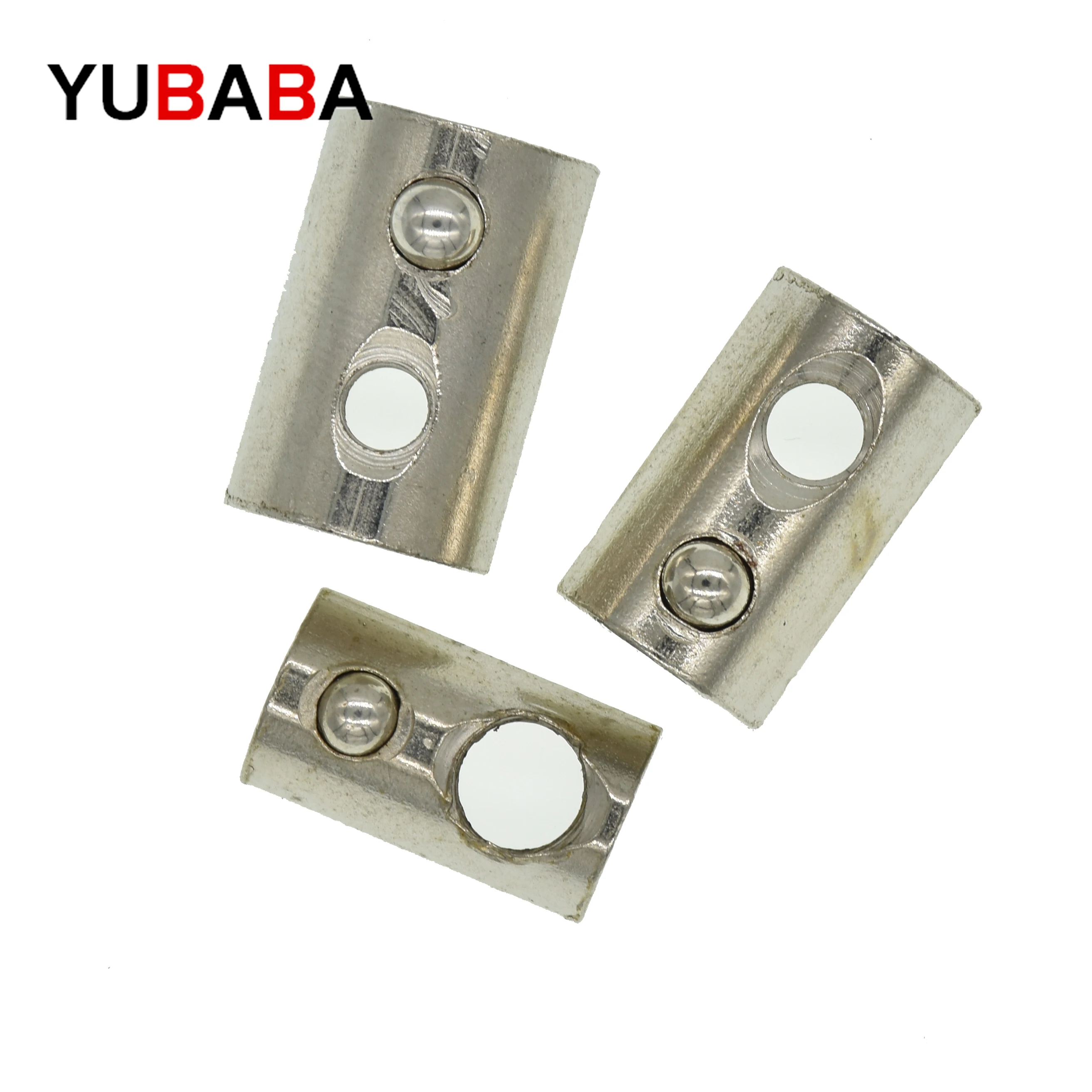 100/50/20pcs Half Round Elasticity Roll-in T Spring Nuts M3 M4 M5 M6 M8 For 2020 3030 4040 454 Aluminum Profiles Groove