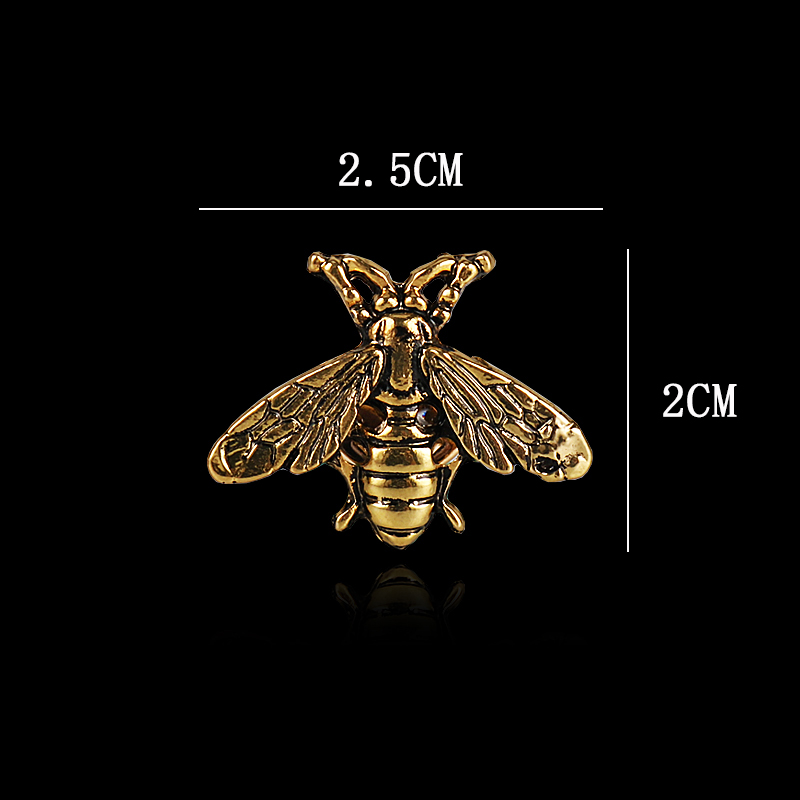 i-Remiel Fashion Retro Creative Bee Brooches Suit Wedding Brides Men's and Women's Shirt Collar Pin Accessories for Women 1 PCS