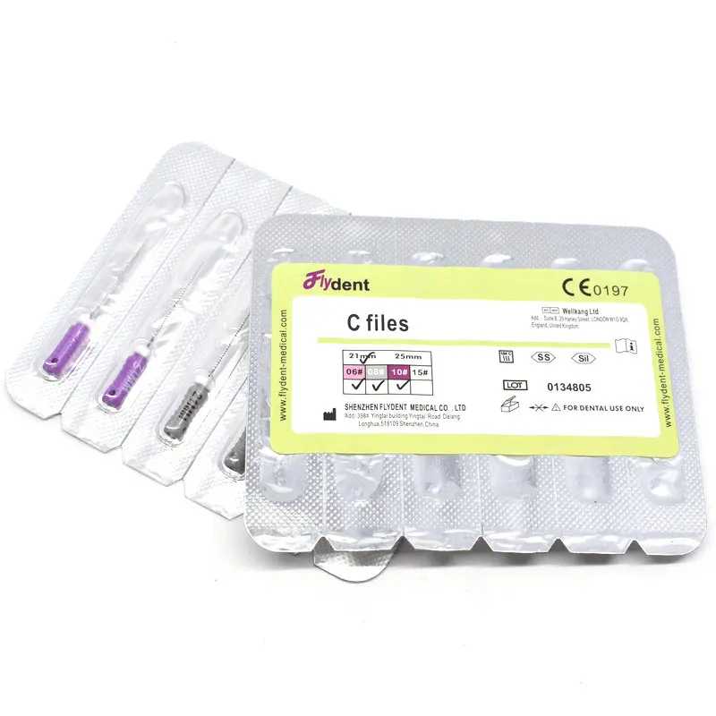 Dental C+ Files Endodontic C-Pilot Files Stainless Steel Ultrasonic Optional Sizes Used For Root Cleaning