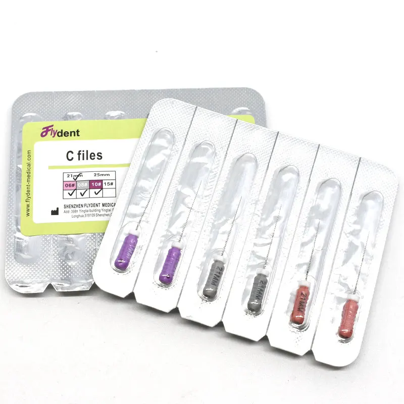 Dental C+ Files Endodontic C-Pilot Files Stainless Steel Ultrasonic Optional Sizes Used For Root Cleaning