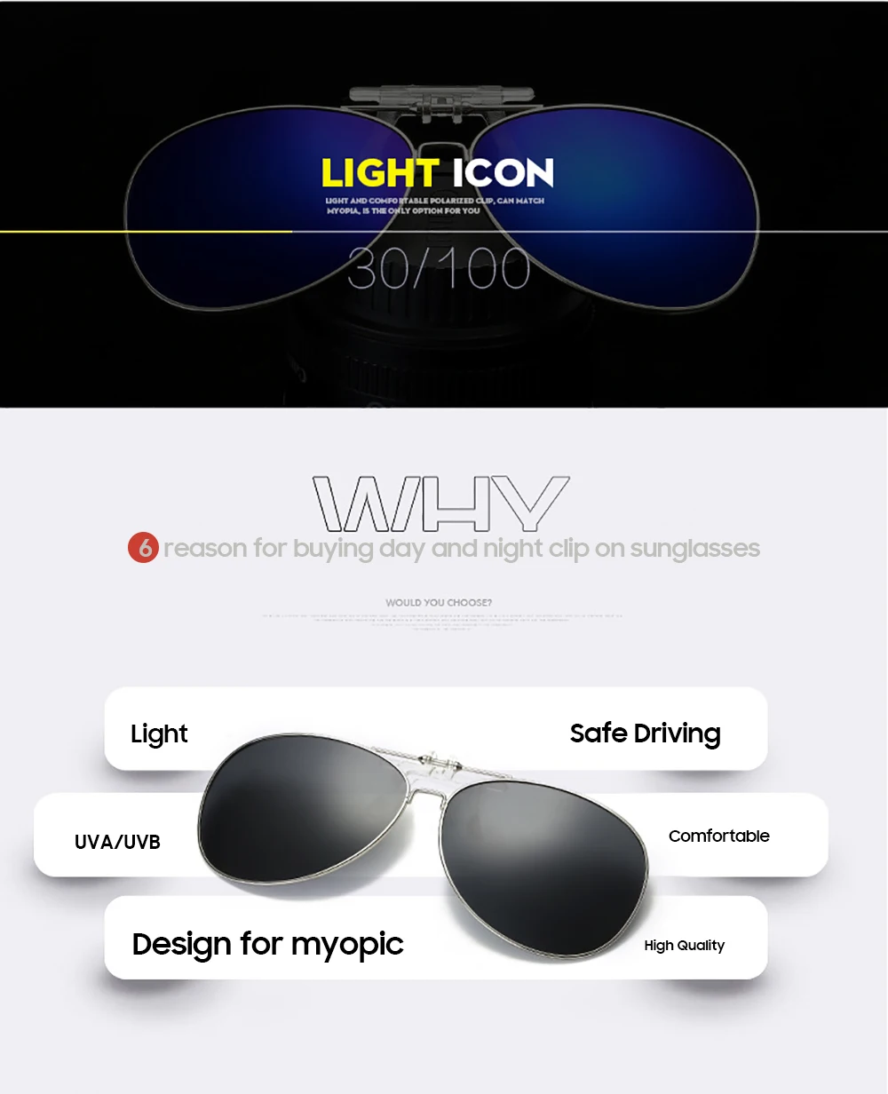 VIVIBEE Oversized Pilot Flip Up Clip on Sunglasses Polarized Men Driving Alloy Frame Big Size Women Aviation Glasses Clips