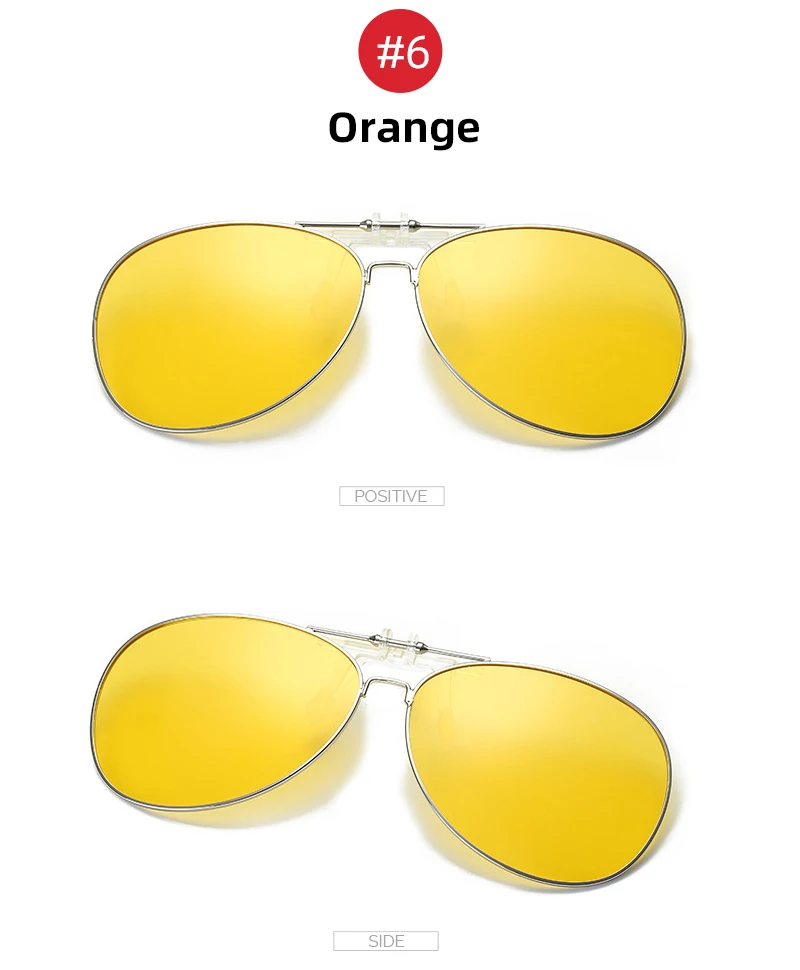 VIVIBEE Oversized Pilot Flip Up Clip on Sunglasses Polarized Men Driving Alloy Frame Big Size Women Aviation Glasses Clips