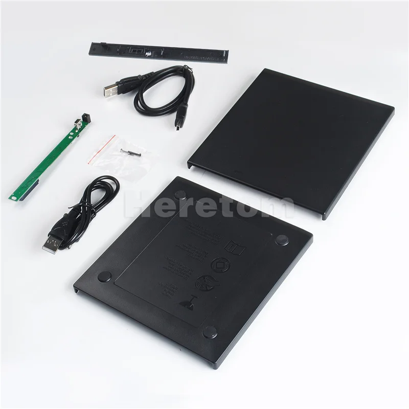 12.7mm USB 2.0 DVD/CD-ROM Case , IDE/ PATA to SATA Optical Drive External Enclosure For Laptop