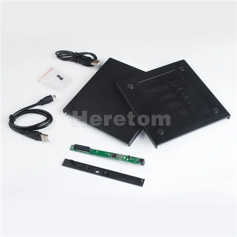 12.7mm USB 2.0 DVD/CD-ROM Case , IDE/ PATA to SATA Optical Drive External Enclosure For Laptop