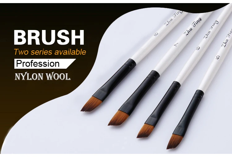 12 Pcs/set Nylon Hair Wooden Handle Watercolor Paint Brush Pen Set Learning DIY Oil Acrylic Painting Art Paint Brushes Supplies