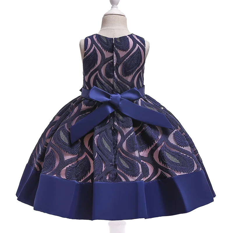 Baby Girls Flower Striped Dress For Girls Floral Wedding Party Dresses Kids Princess Christmas Dress Children Girls Clothing