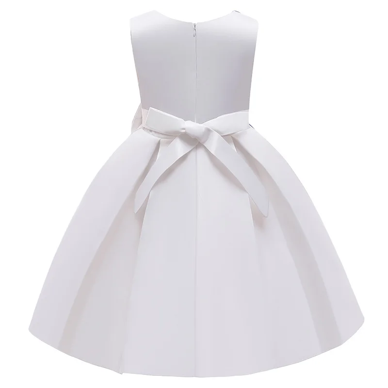 Baby Girls Flower Striped Dress For Girls Floral Wedding Party Dresses Kids Princess Christmas Dress Children Girls Clothing